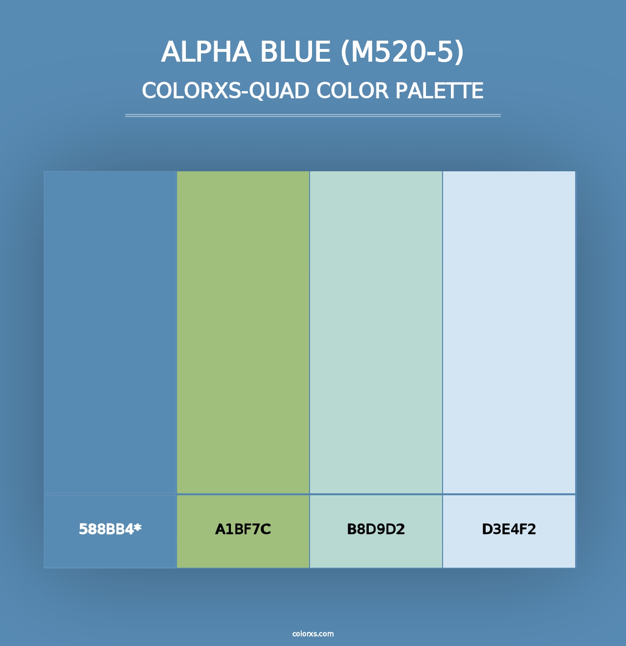 Alpha Blue (M520-5) - Colorxs Quad Palette