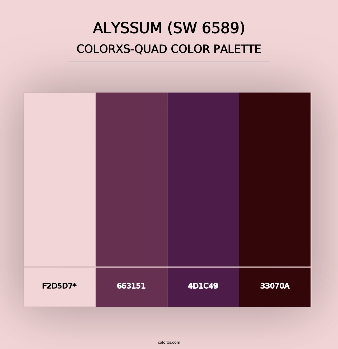 Alyssum (SW 6589) - Colorxs Quad Palette