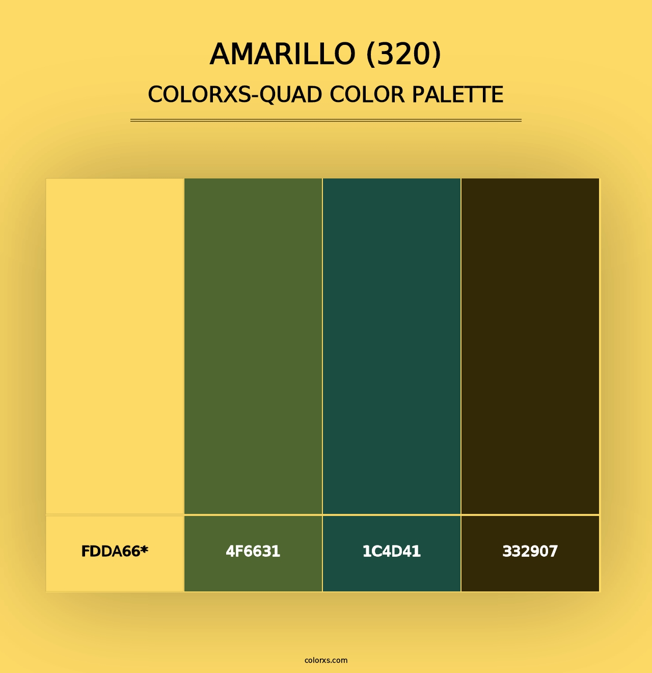 Amarillo (320) - Colorxs Quad Palette