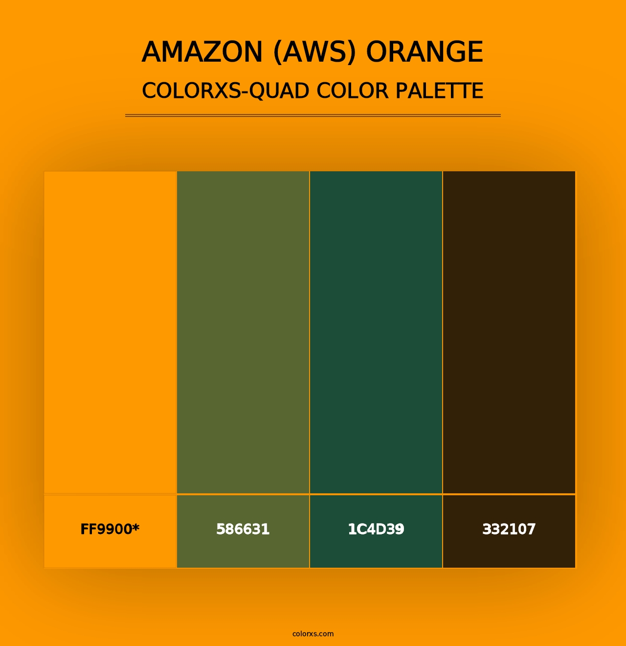 Amazon (AWS) Orange - Colorxs Quad Palette