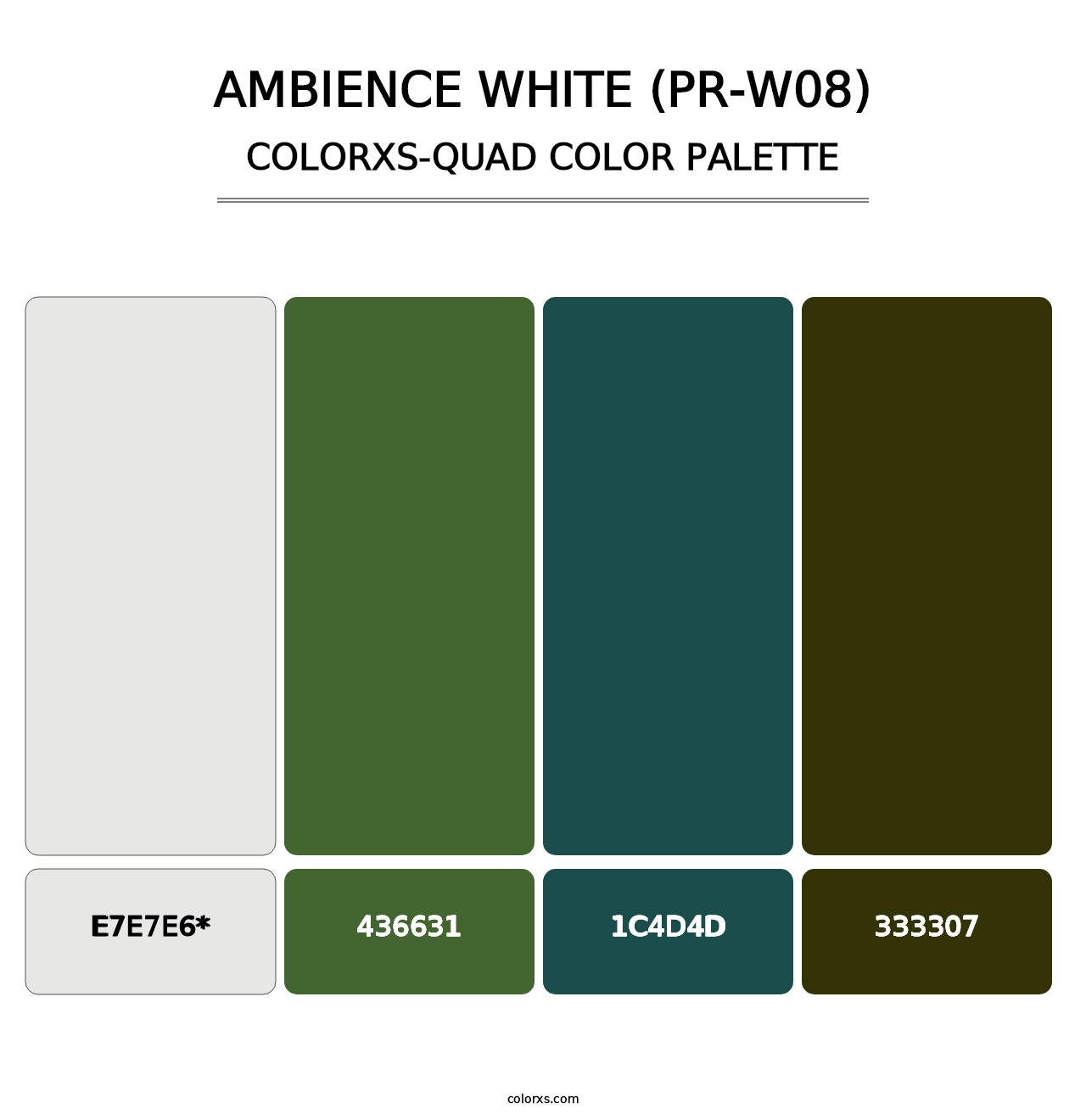 Ambience White (PR-W08) - Colorxs Quad Palette