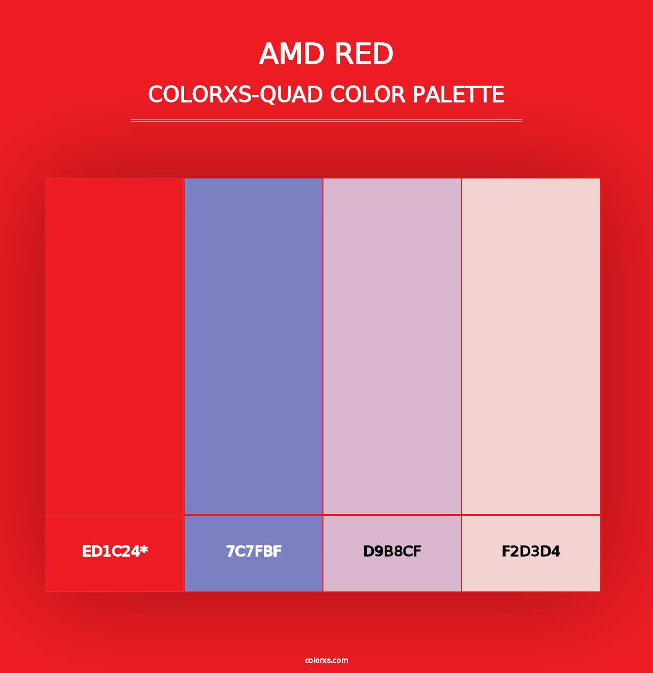 AMD Red - Colorxs Quad Palette