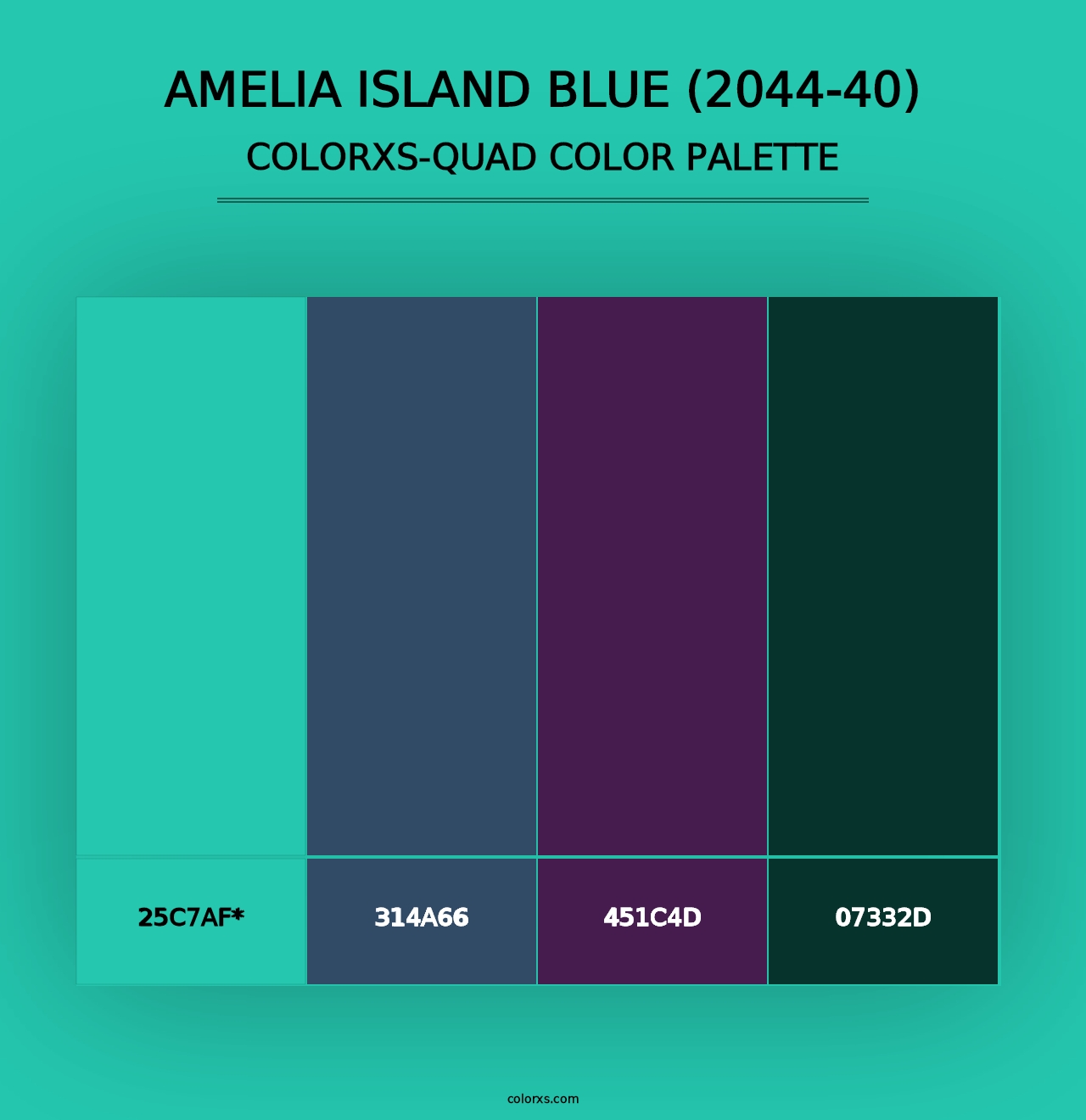 Amelia Island Blue (2044-40) - Colorxs Quad Palette