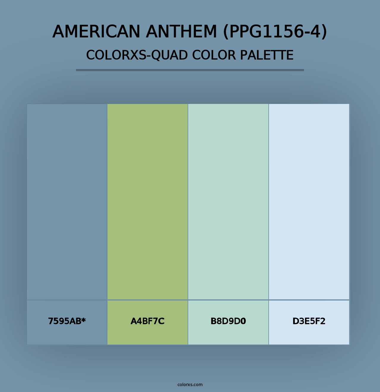 American Anthem (PPG1156-4) - Colorxs Quad Palette