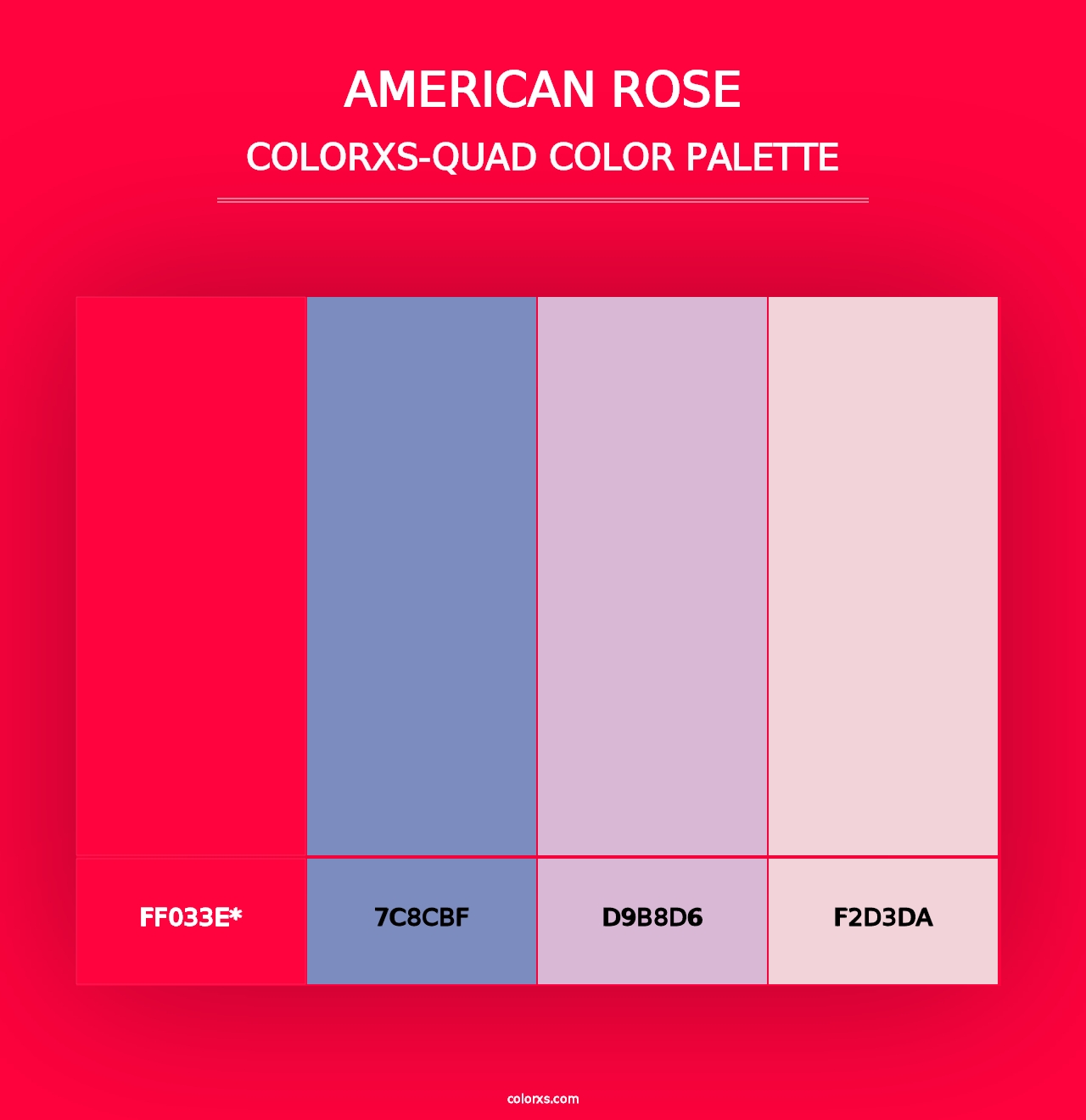 American Rose - Colorxs Quad Palette