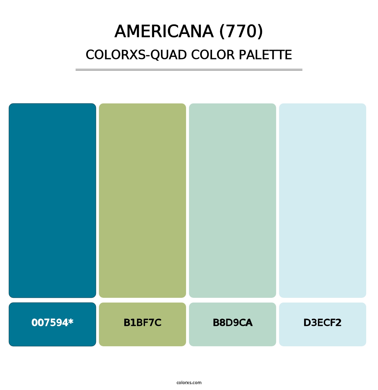 Americana (770) - Colorxs Quad Palette