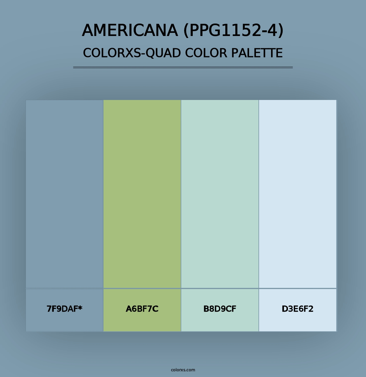 Americana (PPG1152-4) - Colorxs Quad Palette