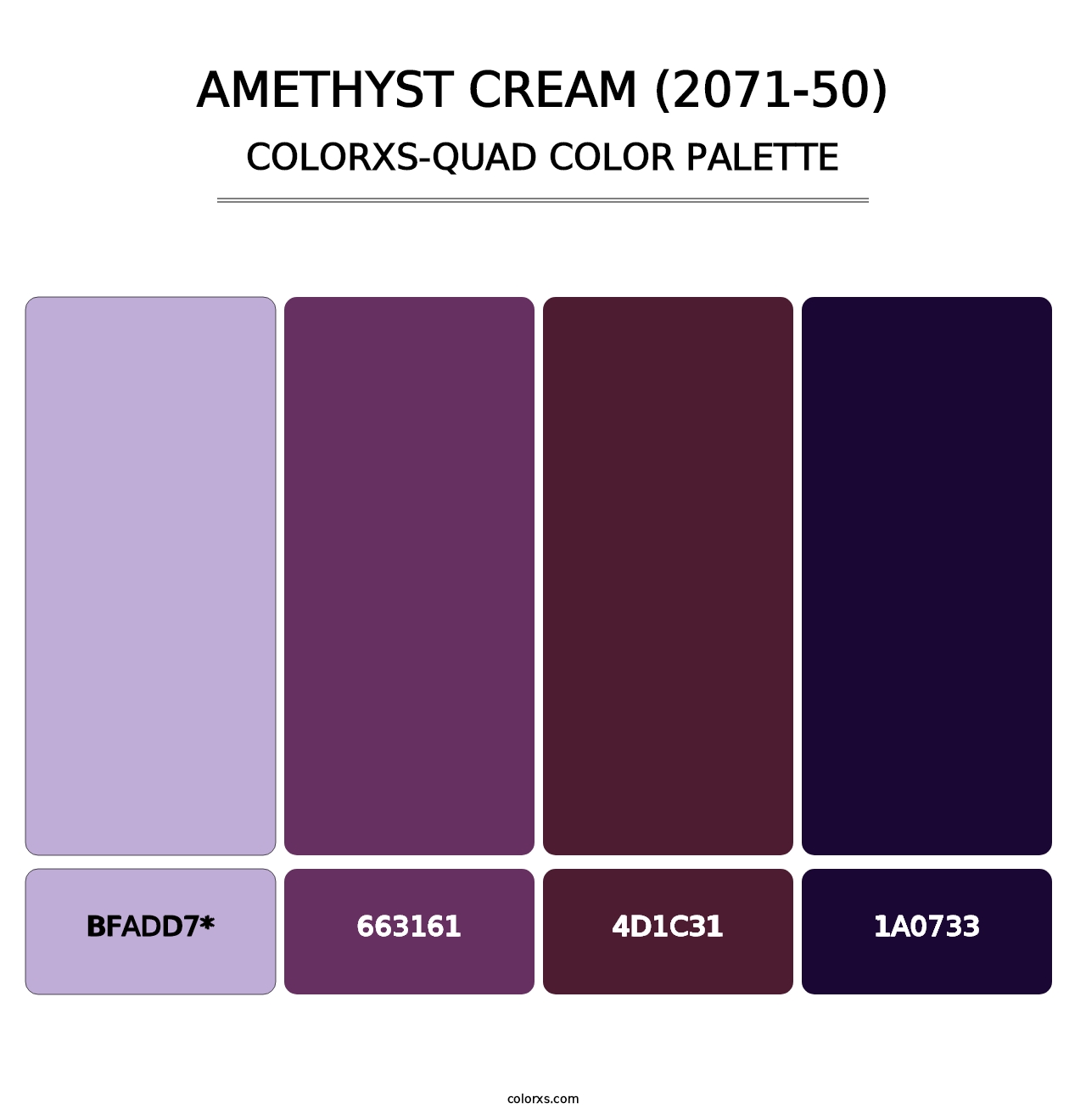 Amethyst Cream (2071-50) - Colorxs Quad Palette