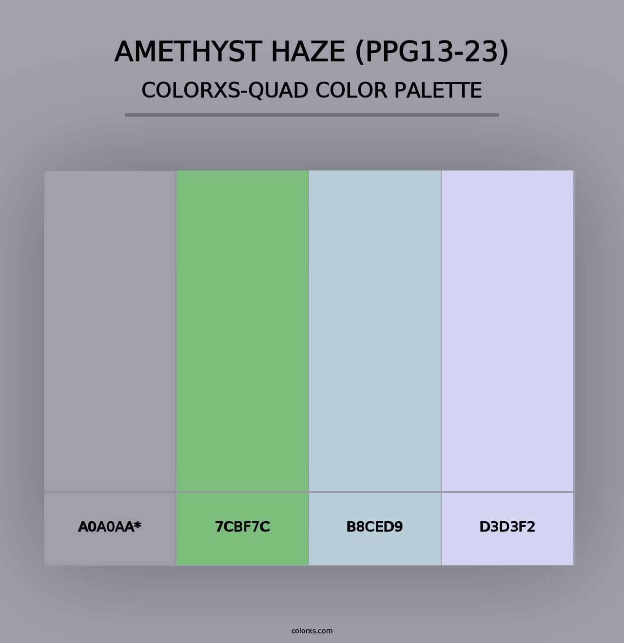 Amethyst Haze (PPG13-23) - Colorxs Quad Palette