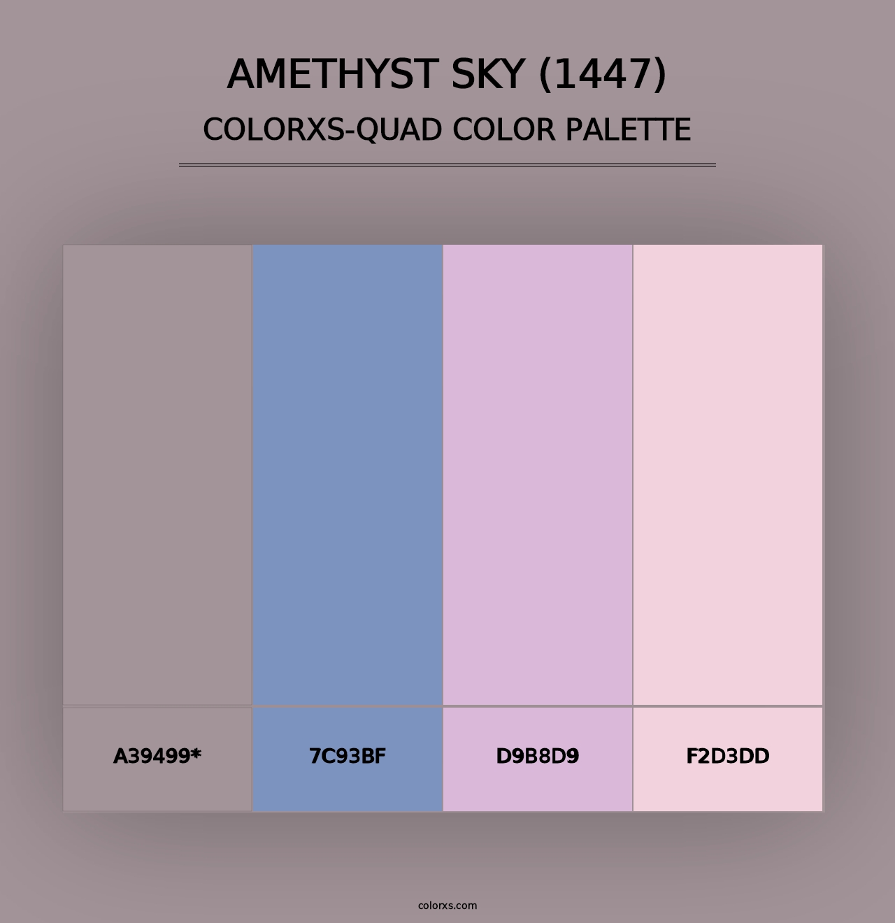 Amethyst Sky (1447) - Colorxs Quad Palette