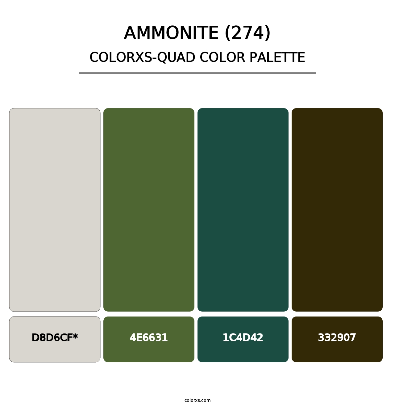 Ammonite (274) - Colorxs Quad Palette