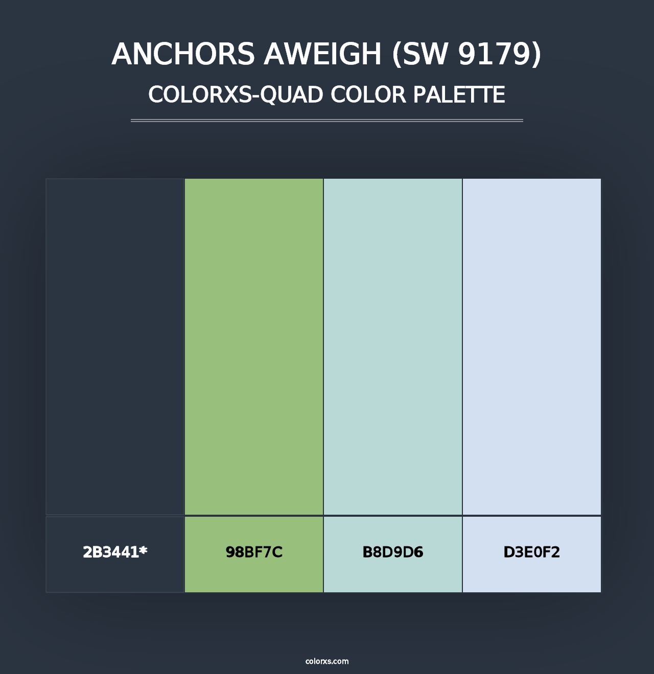 Anchors Aweigh (SW 9179) - Colorxs Quad Palette