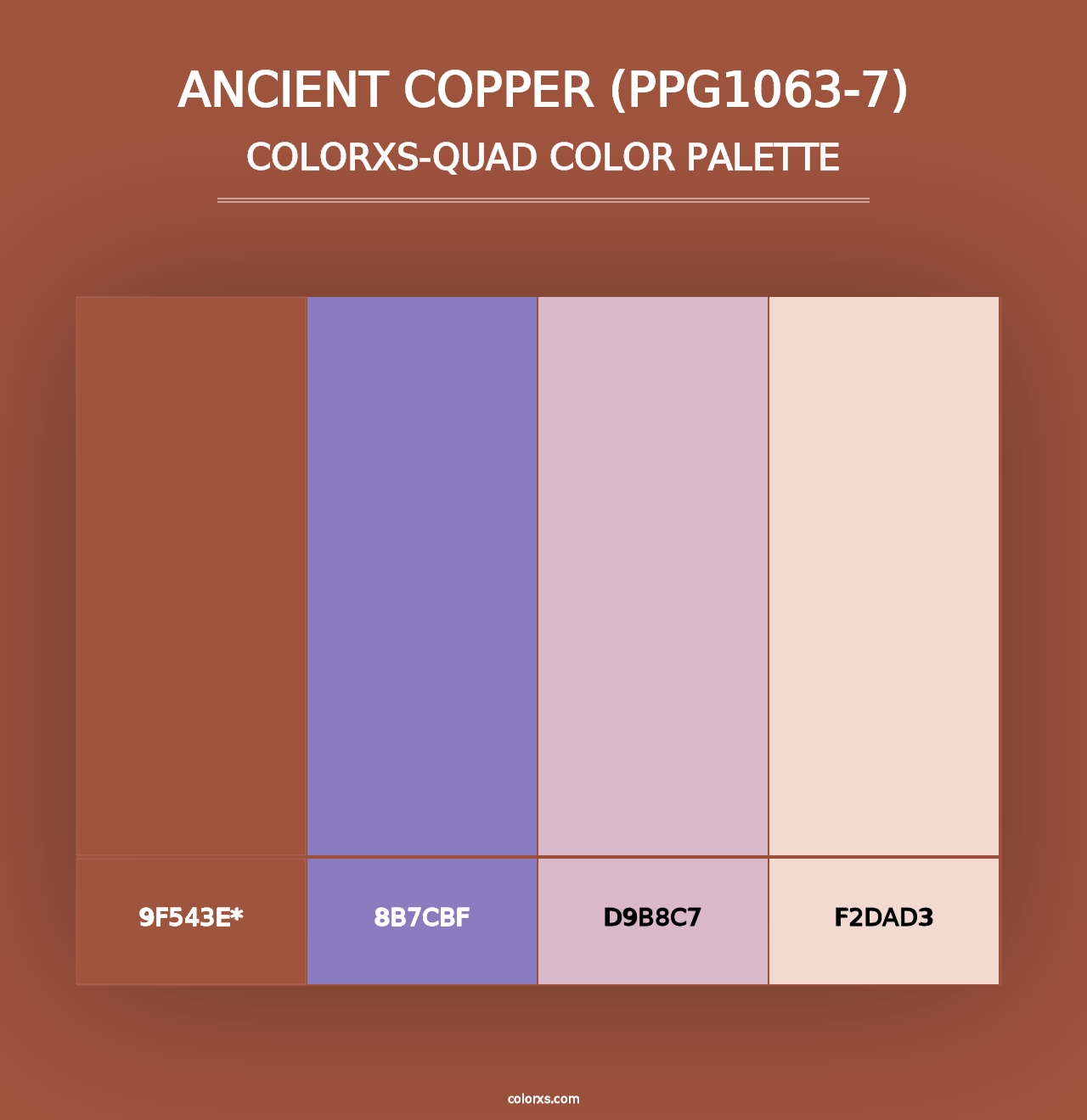 Ancient Copper (PPG1063-7) - Colorxs Quad Palette