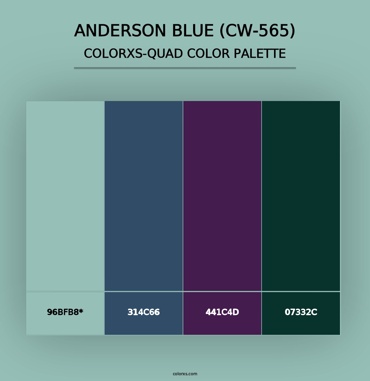 Anderson Blue (CW-565) - Colorxs Quad Palette