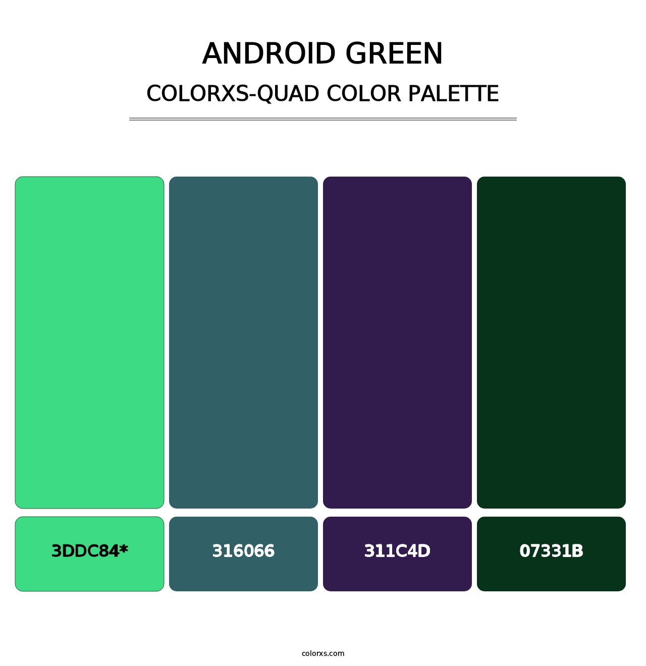 Android Green - Colorxs Quad Palette