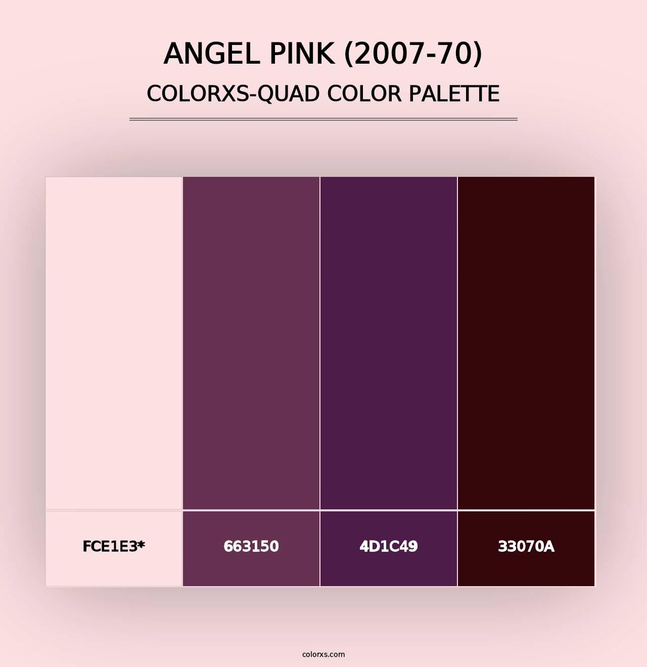 Angel Pink (2007-70) - Colorxs Quad Palette