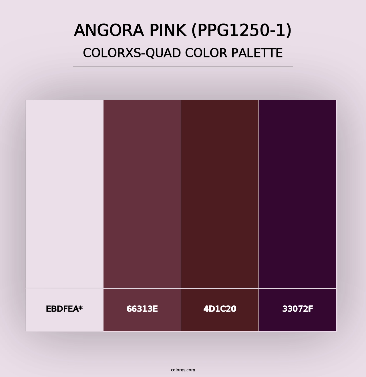 Angora Pink (PPG1250-1) - Colorxs Quad Palette