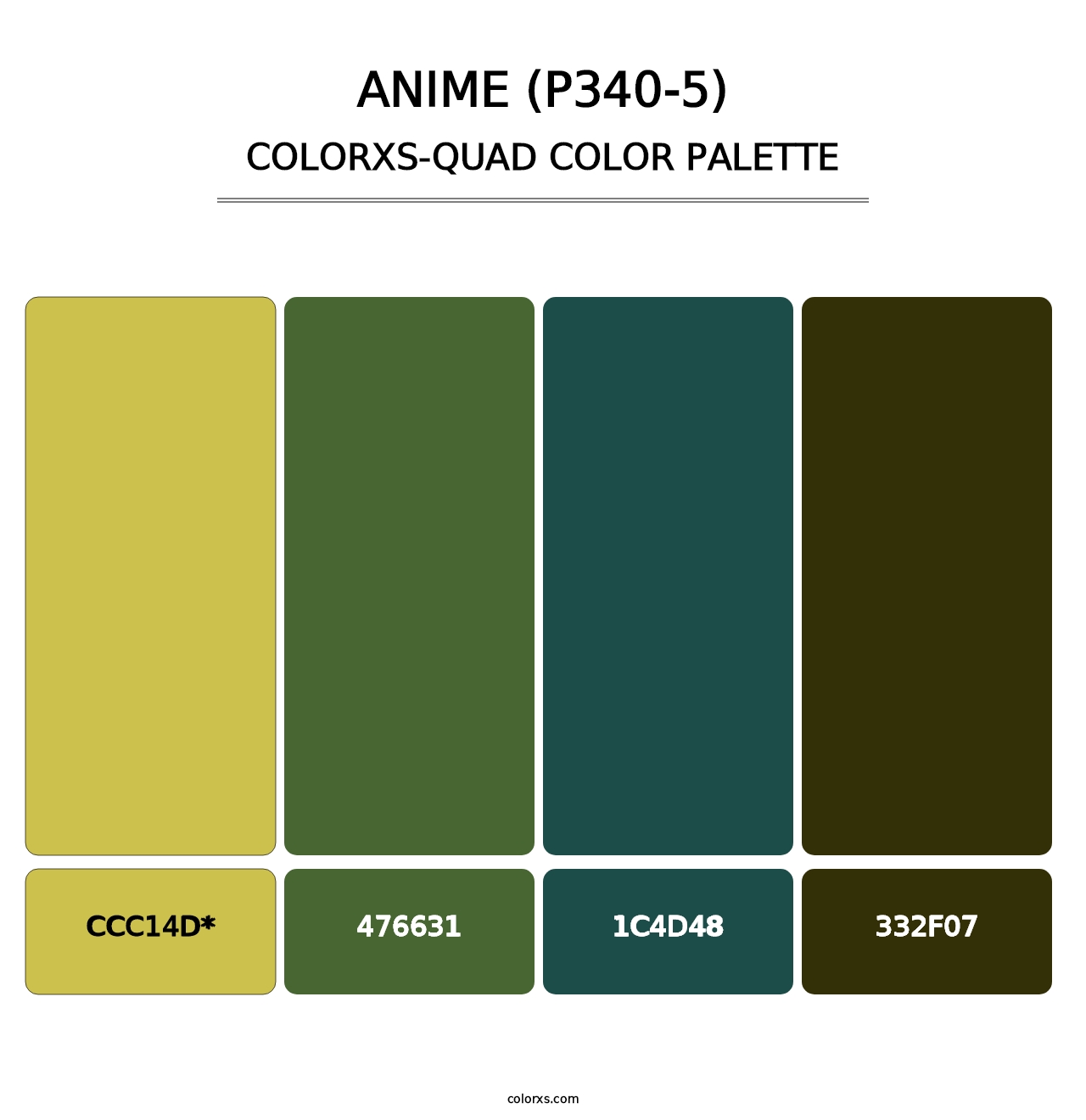 Anime (P340-5) - Colorxs Quad Palette