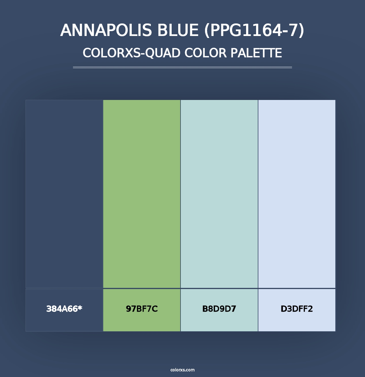 Annapolis Blue (PPG1164-7) - Colorxs Quad Palette