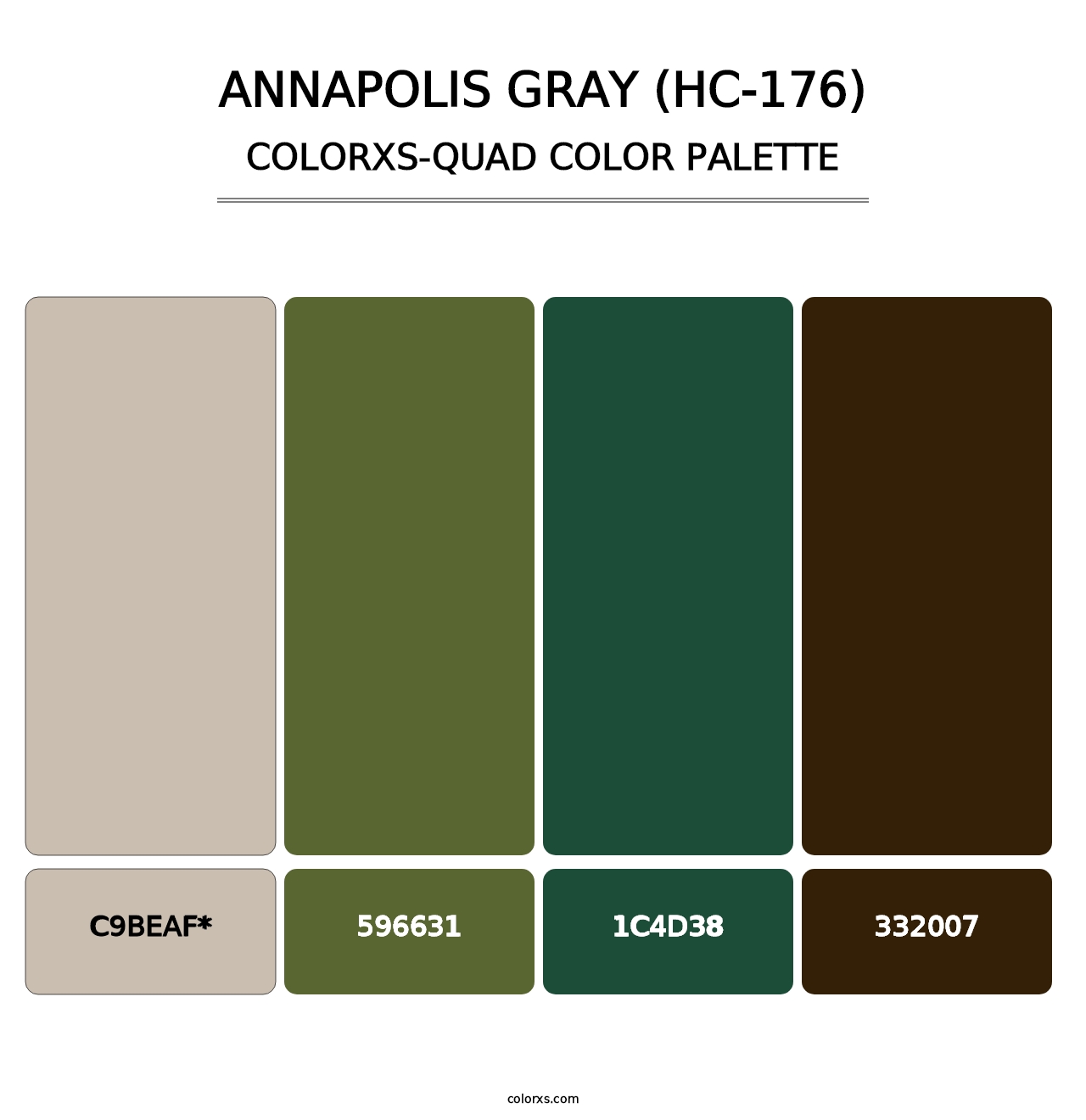 Annapolis Gray (HC-176) - Colorxs Quad Palette