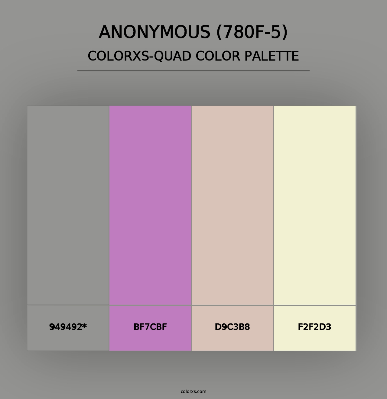 Anonymous (780F-5) - Colorxs Quad Palette