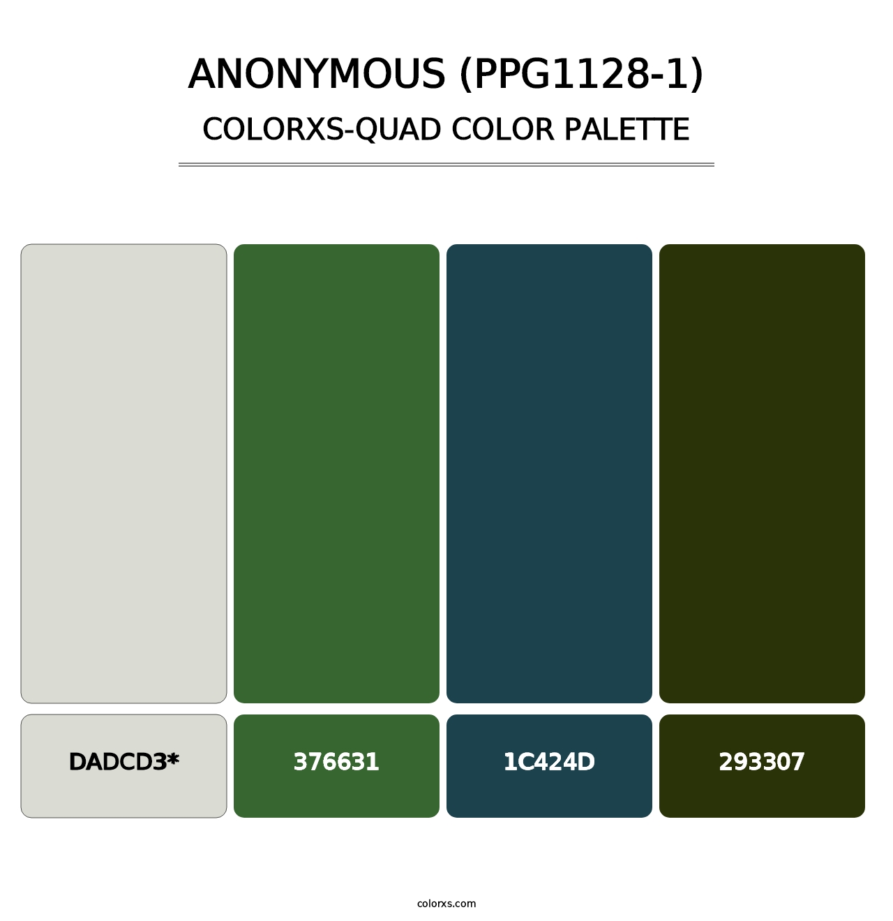 Anonymous (PPG1128-1) - Colorxs Quad Palette