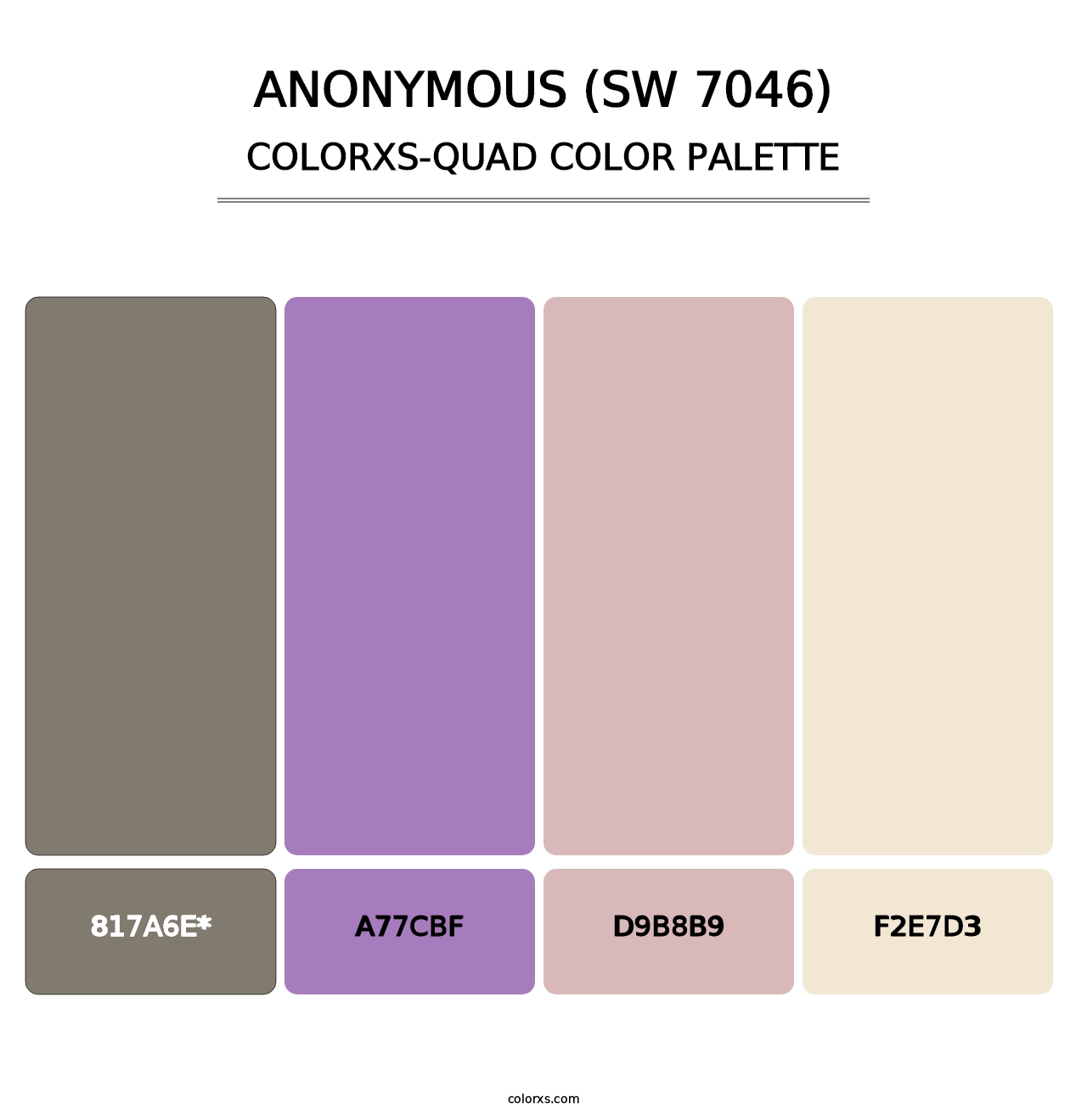 Anonymous (SW 7046) - Colorxs Quad Palette