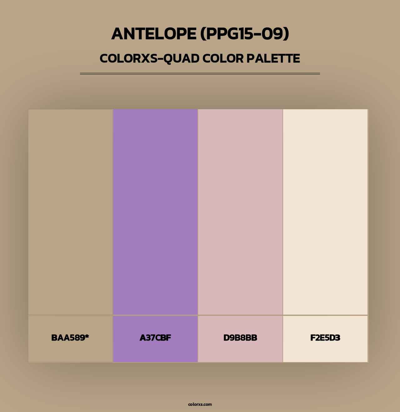 Antelope (PPG15-09) - Colorxs Quad Palette