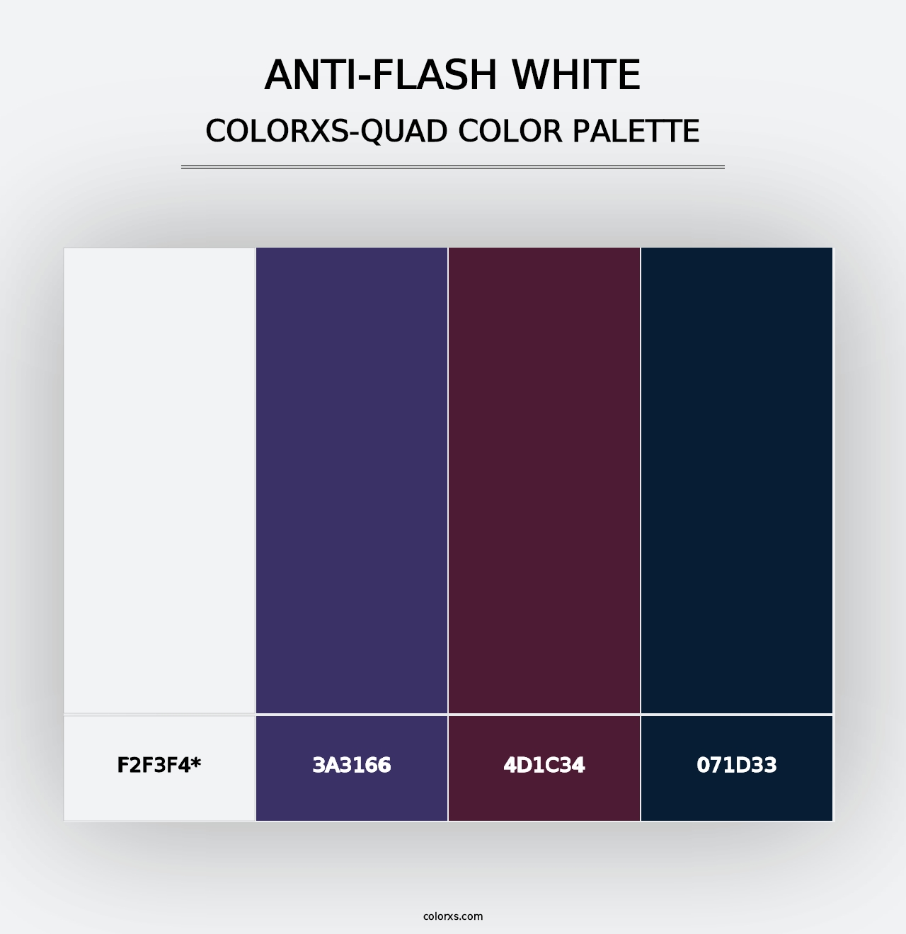 Anti-flash white - Colorxs Quad Palette