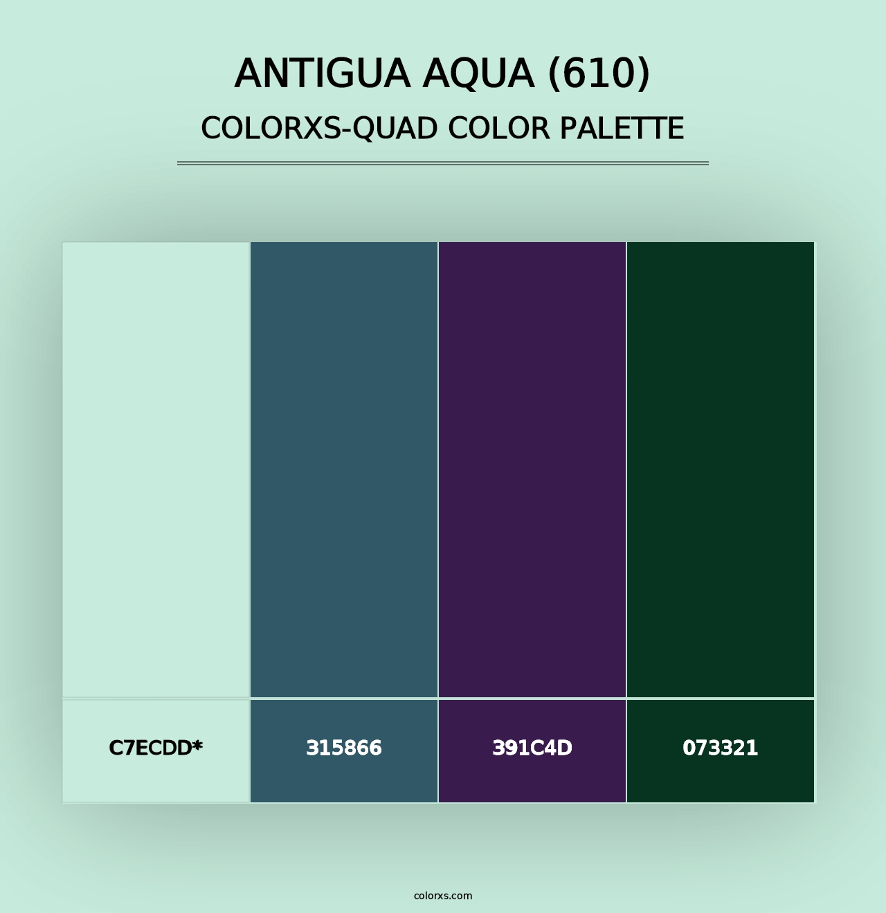 Antigua Aqua (610) - Colorxs Quad Palette