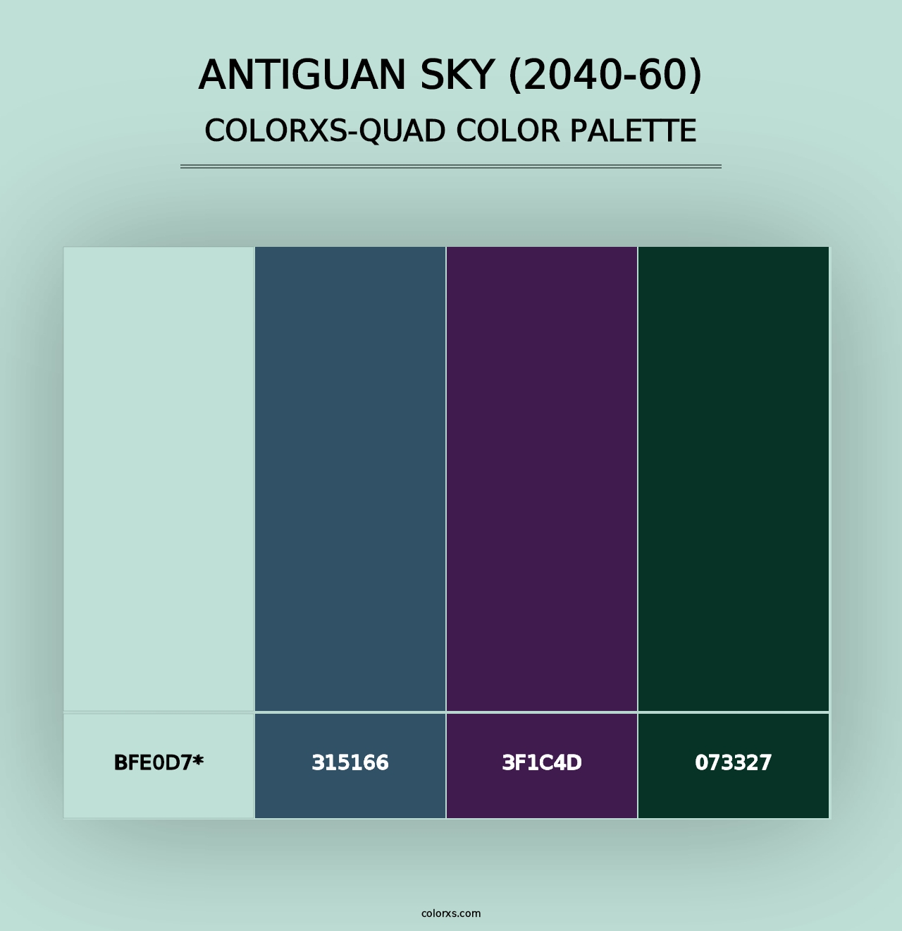 Antiguan Sky (2040-60) - Colorxs Quad Palette