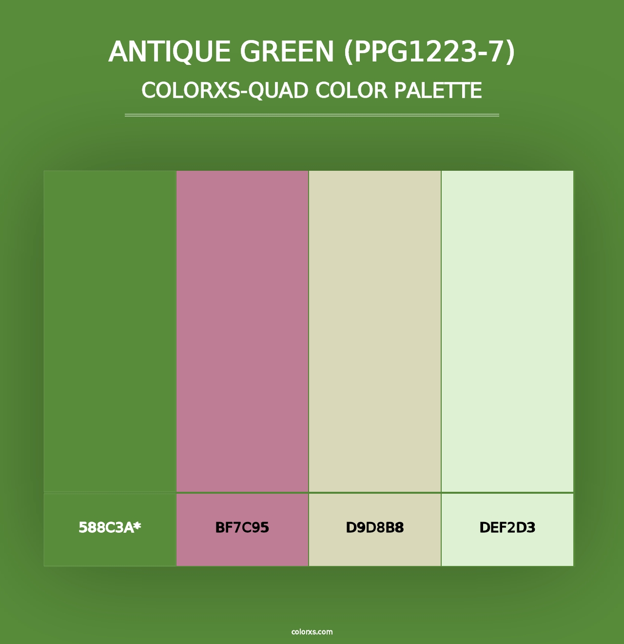 Antique Green (PPG1223-7) - Colorxs Quad Palette