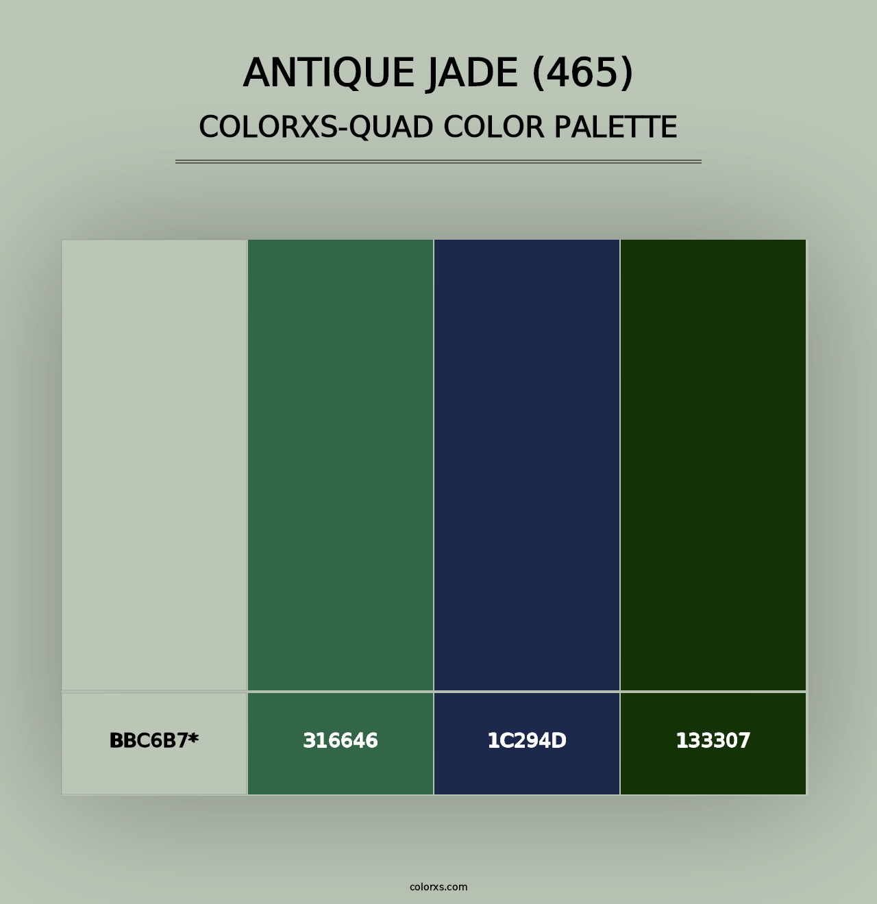 Antique Jade (465) - Colorxs Quad Palette