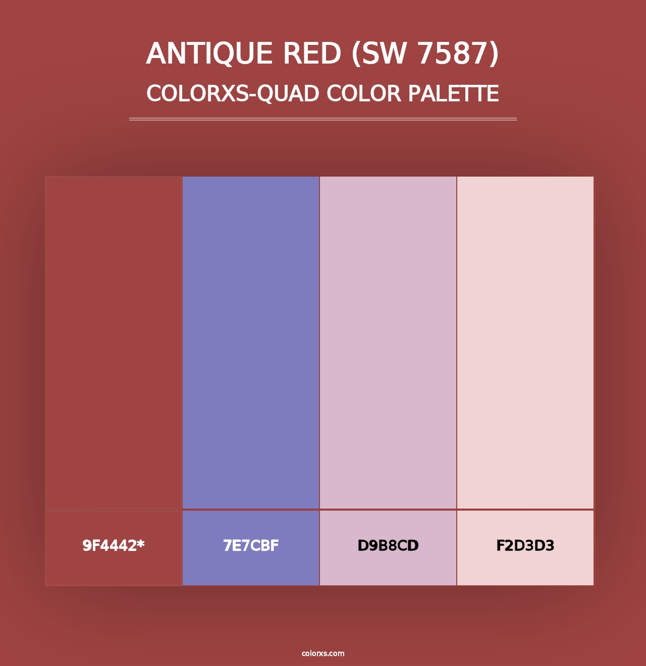 Antique Red (SW 7587) - Colorxs Quad Palette