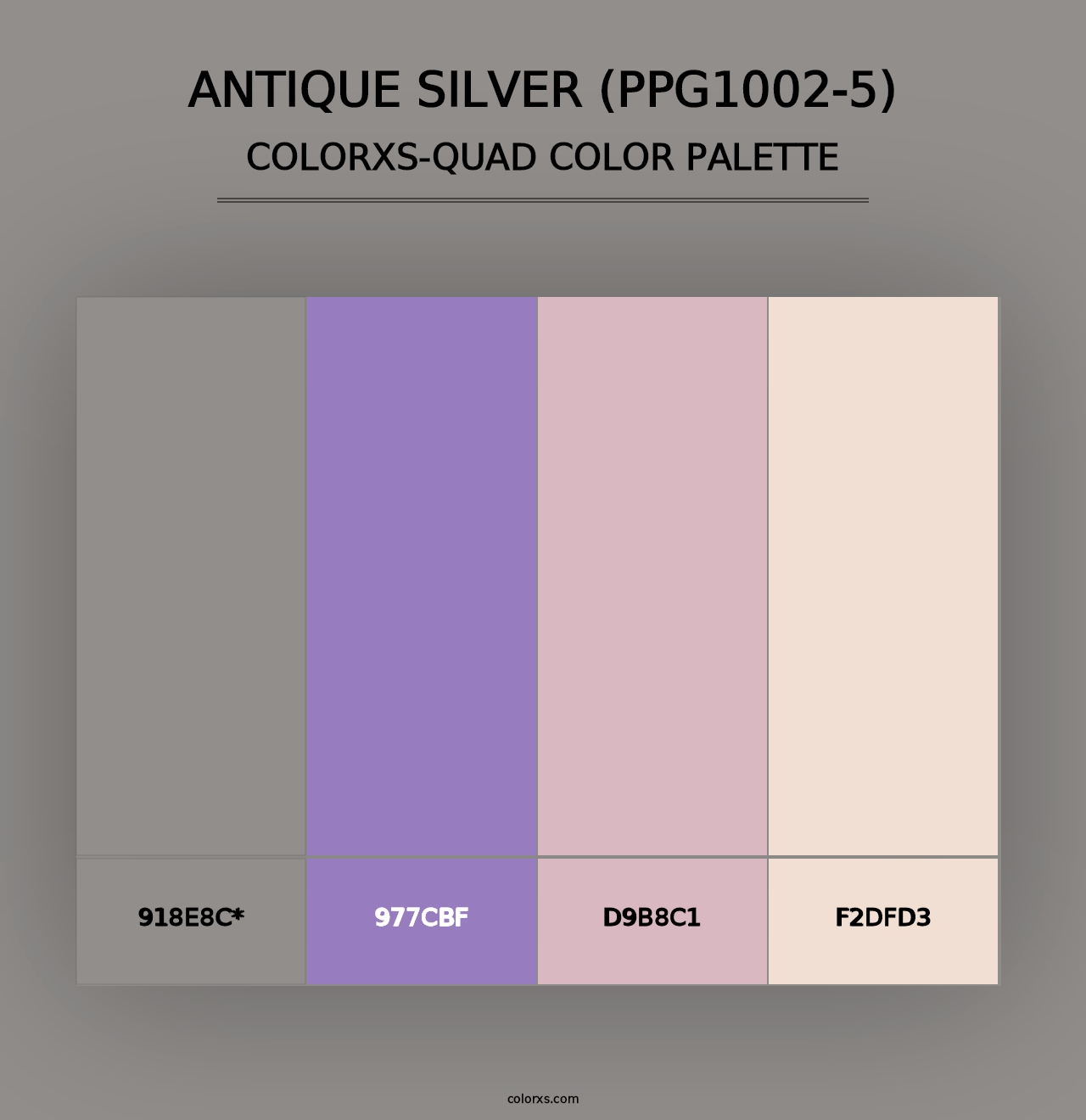 Antique Silver (PPG1002-5) - Colorxs Quad Palette