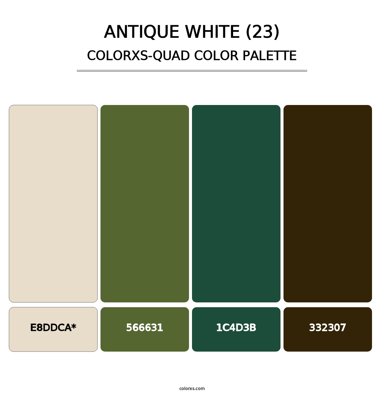 Antique White (23) - Colorxs Quad Palette