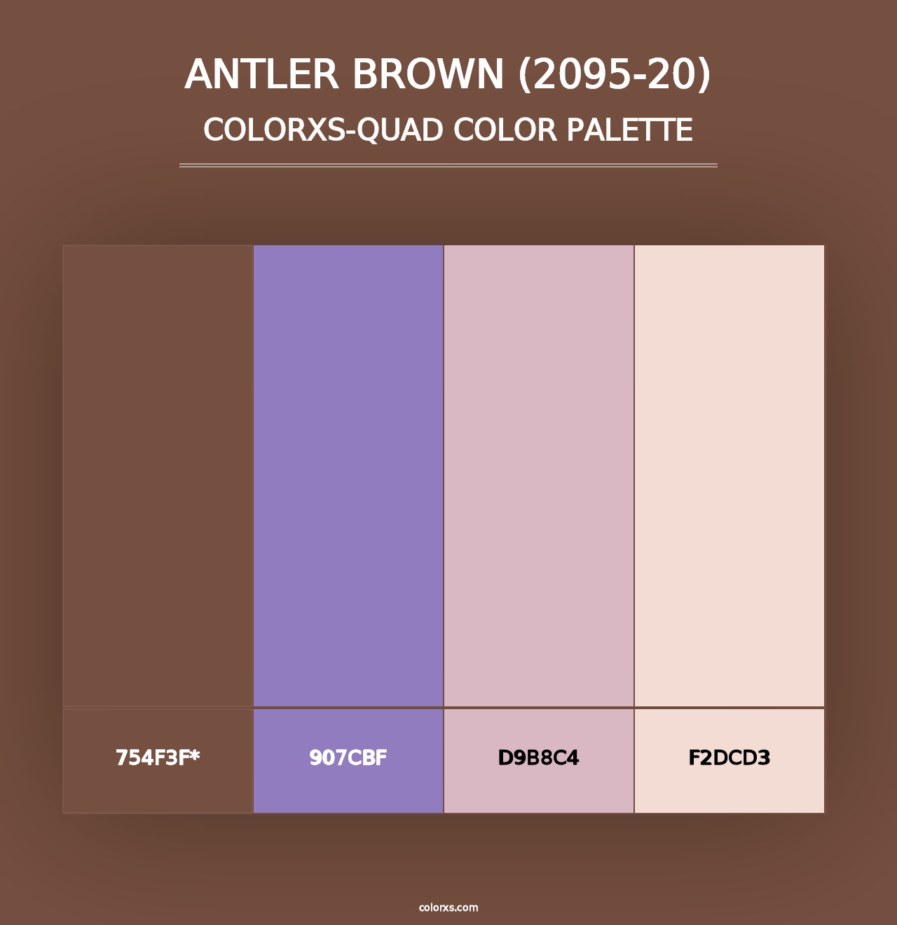 Antler Brown (2095-20) - Colorxs Quad Palette