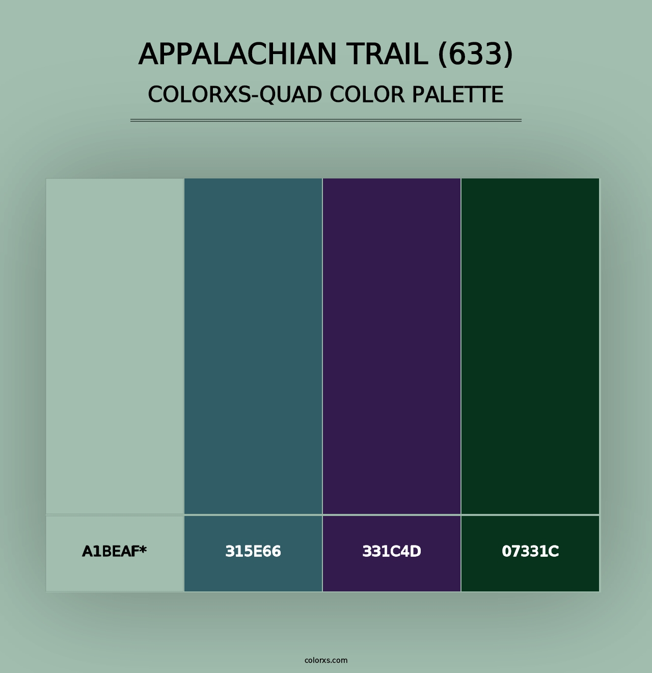 Appalachian Trail (633) - Colorxs Quad Palette