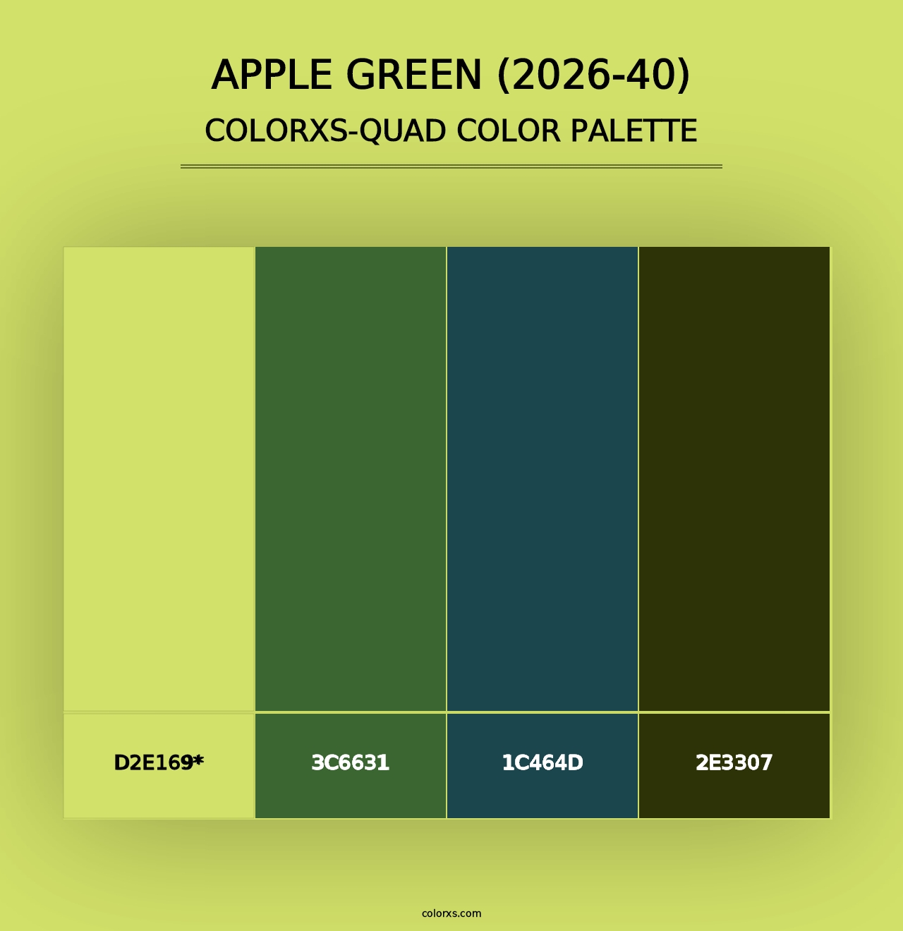 Apple Green (2026-40) - Colorxs Quad Palette