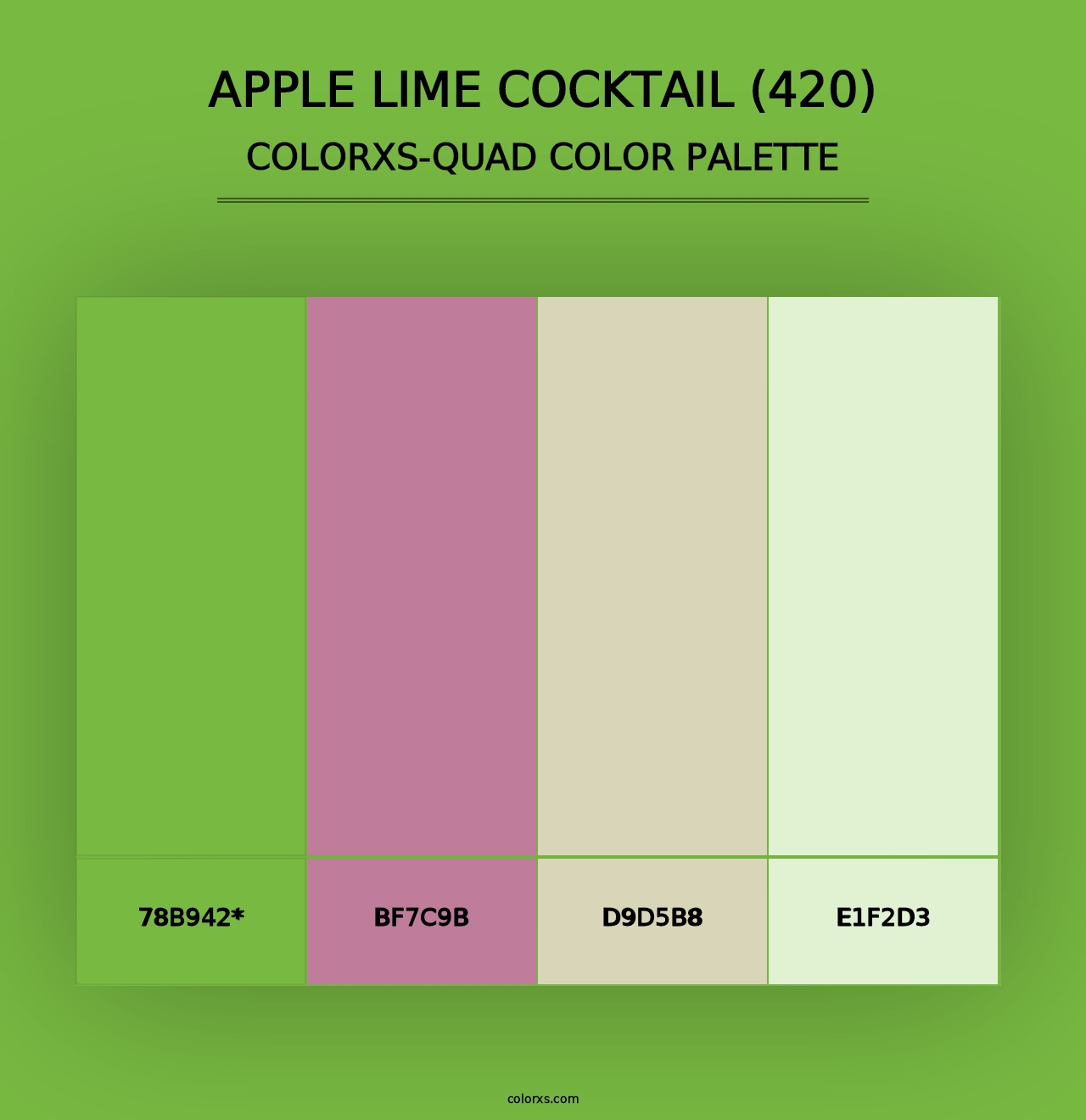 Apple Lime Cocktail (420) - Colorxs Quad Palette