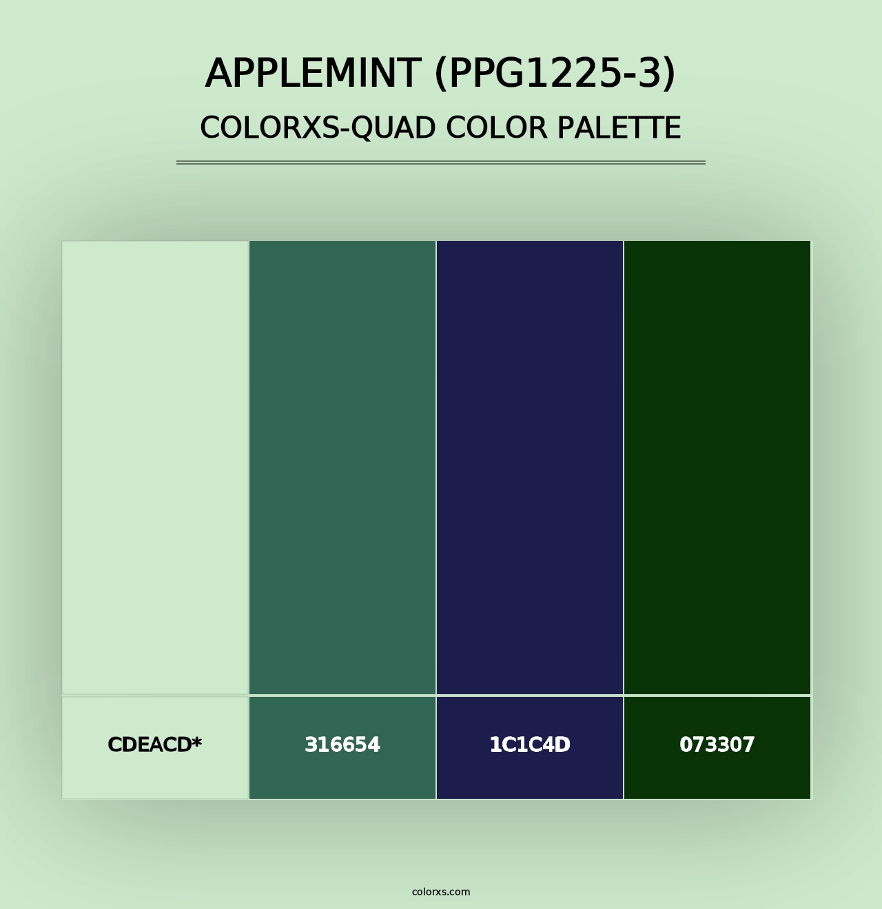 Applemint (PPG1225-3) - Colorxs Quad Palette