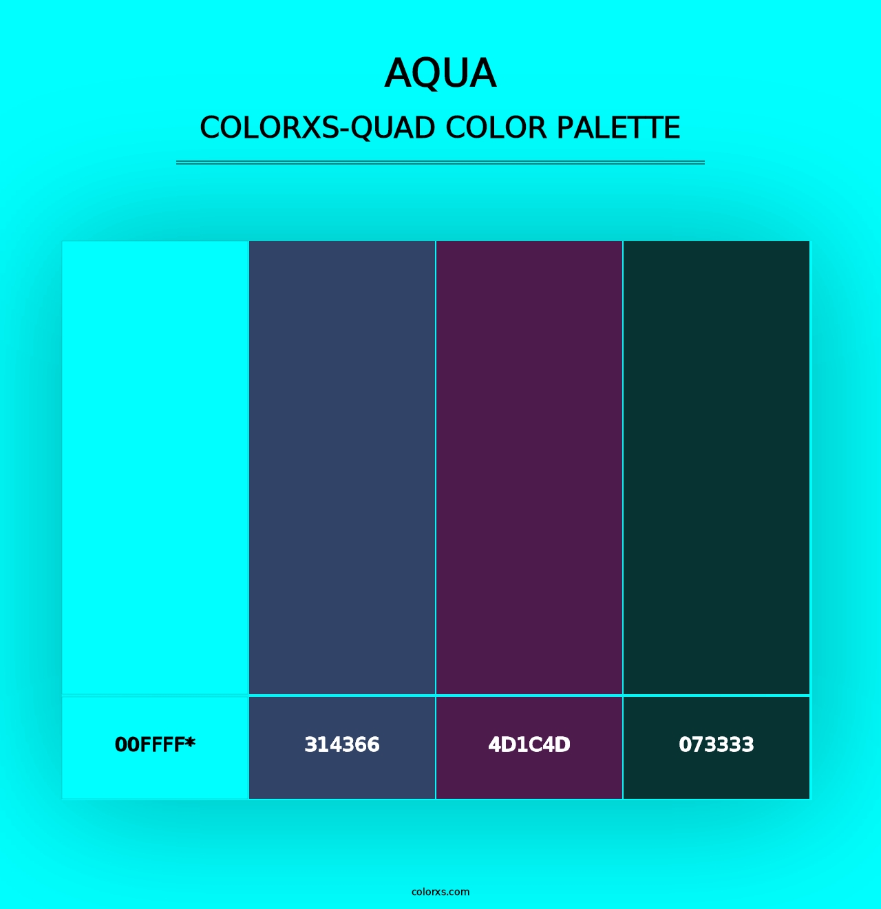 Aqua - Colorxs Quad Palette