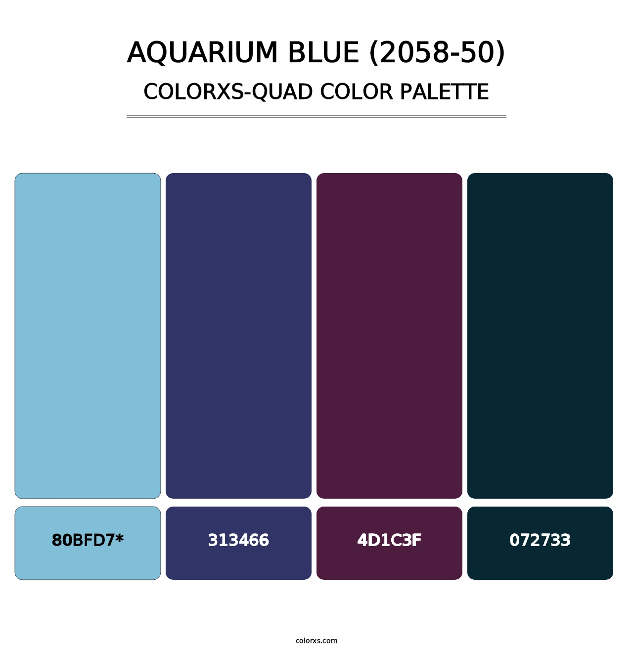 Aquarium Blue (2058-50) - Colorxs Quad Palette