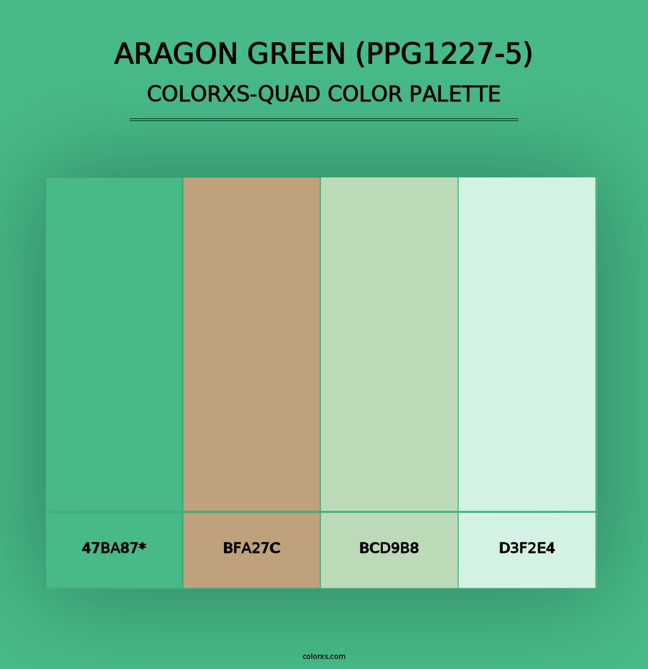 Aragon Green (PPG1227-5) - Colorxs Quad Palette