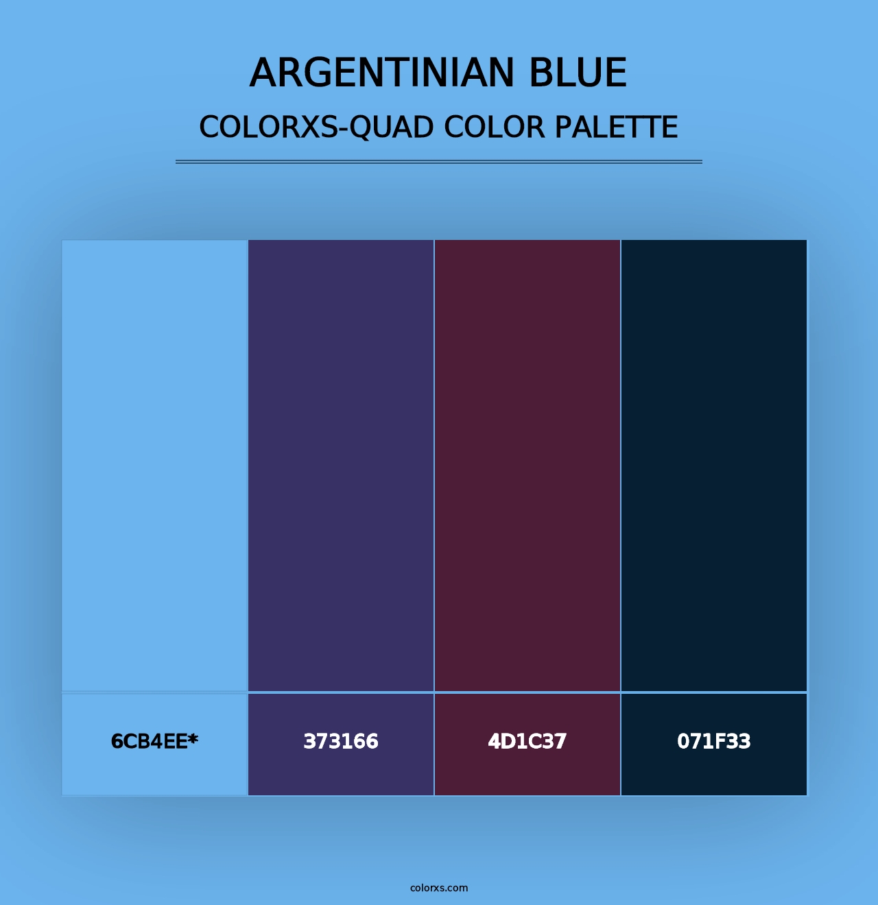 Argentinian Blue - Colorxs Quad Palette