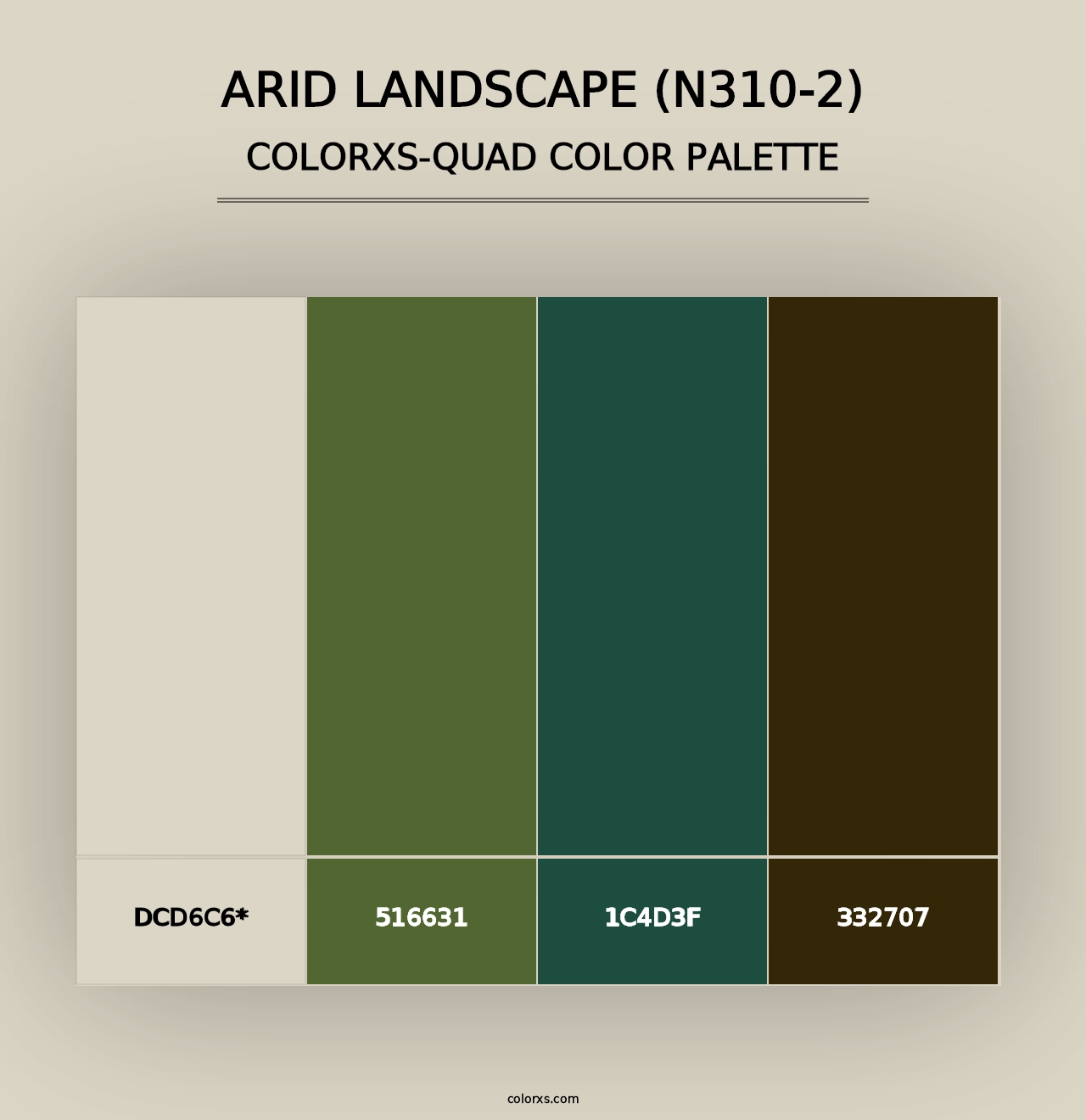 Arid Landscape (N310-2) - Colorxs Quad Palette