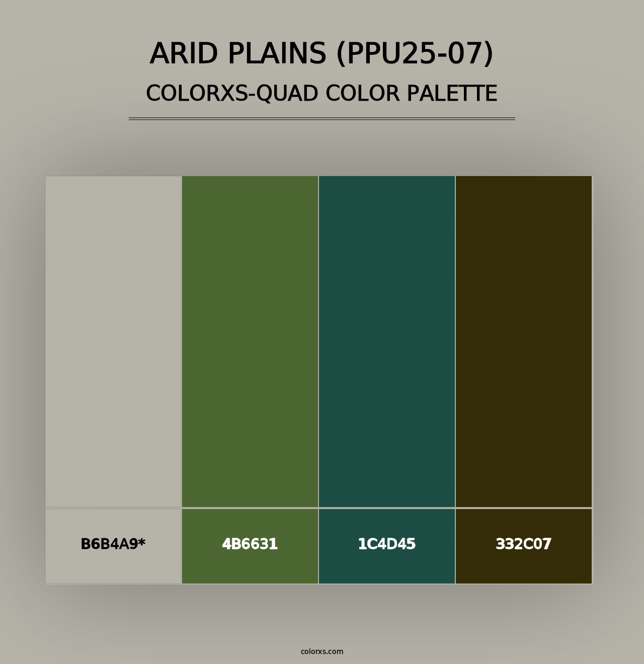 Arid Plains (PPU25-07) - Colorxs Quad Palette