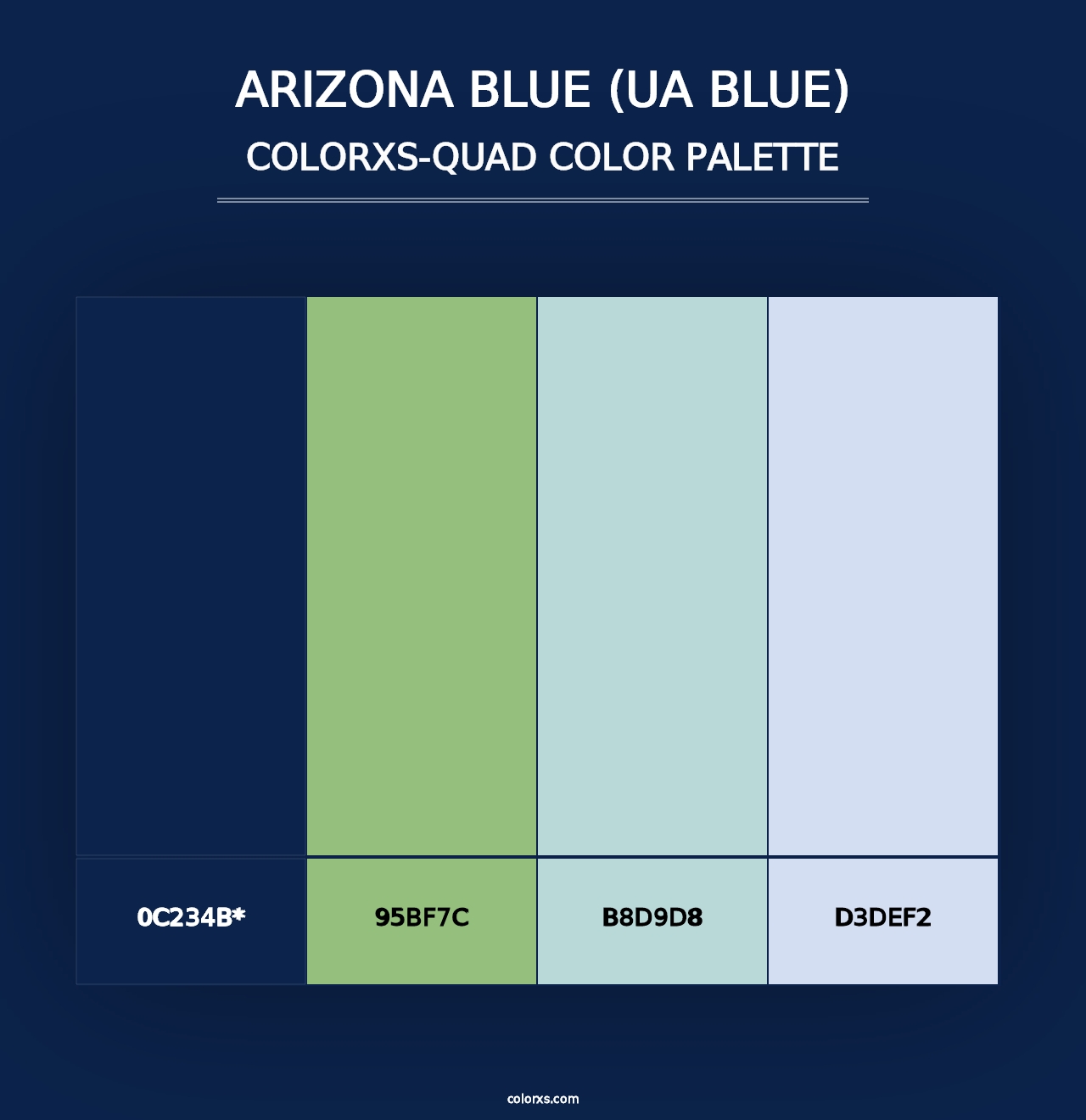 Arizona Blue (UA Blue) - Colorxs Quad Palette