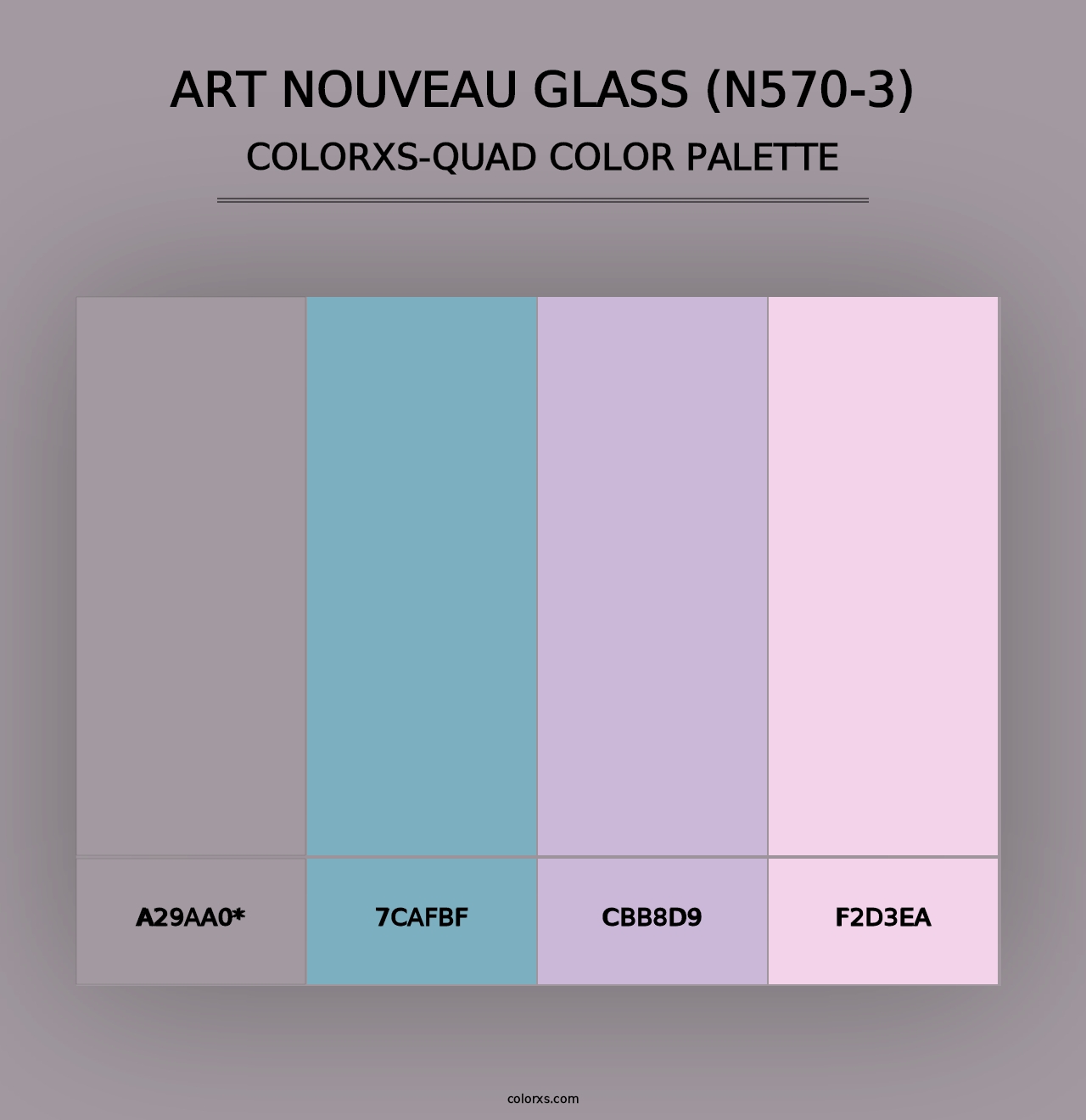 Art Nouveau Glass (N570-3) - Colorxs Quad Palette