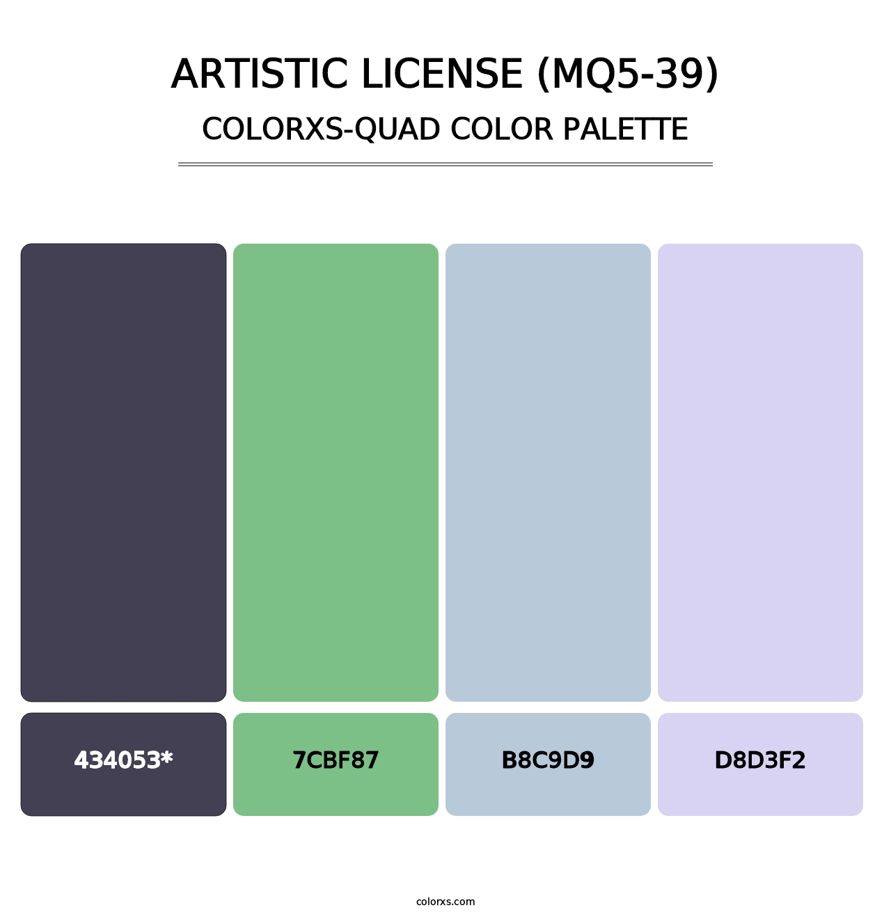 Artistic License (MQ5-39) - Colorxs Quad Palette